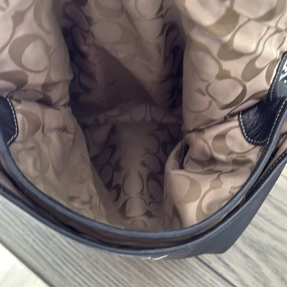 Coach Black Leather Soho Shoulder Bag with Silver Accents - Picture 7 of 12